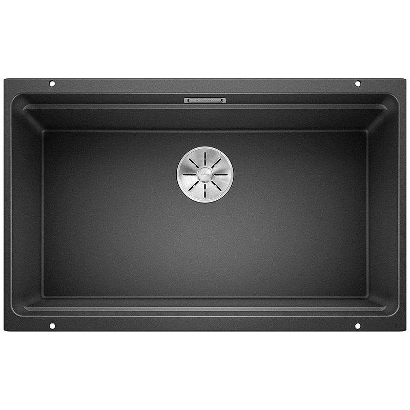 BLANCO ETAGON 700-U | SILGRANIT Sink in Anthracite | Installation Type: undermount Installation | for 80 cm Wide Base cabinets | System Concept with Versatile ETAGON Rails | [73x46x21.2 cm]