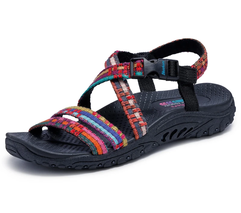 Skechers Women's Reggae-Sew Me-Boho Woven Strappy Slingback Sandal