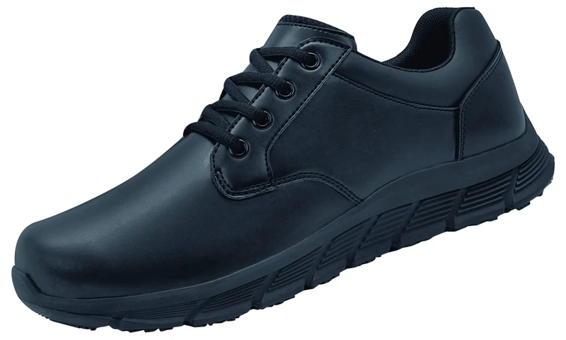 Shoes for Crews Work Shoes Saloon II Men – Smart and Casual lace-up Trainers, Secure fit, Slip-Resistant, Water-Repellent, Leather, OB E SR – Low Shoe for Men