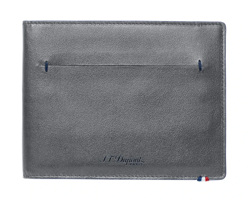 S.T. Dupont Line D Slim 7CC Holder - Grey/Blue