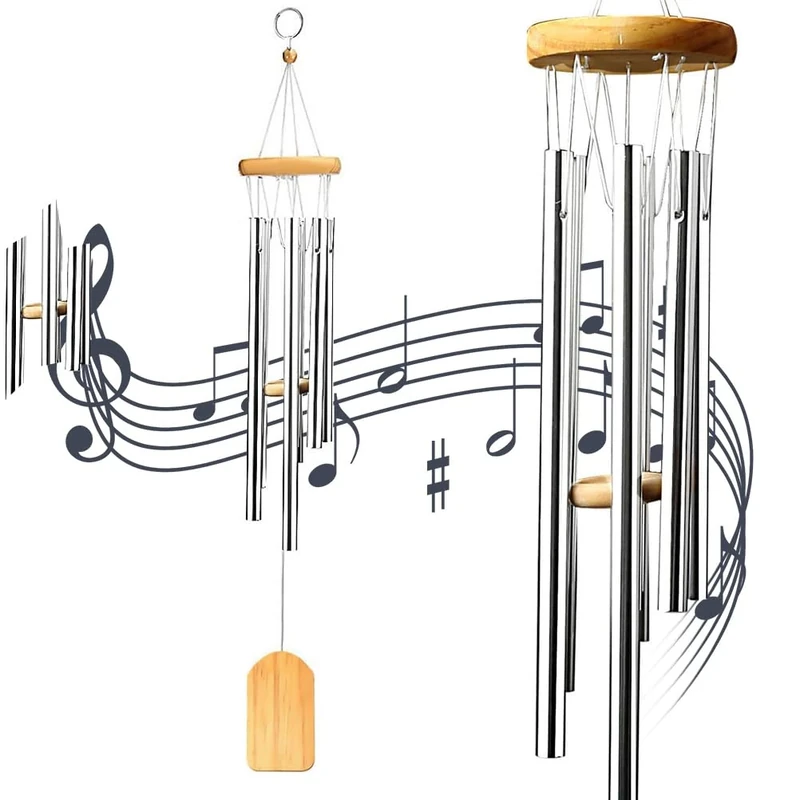 nuosen Wind Chime,Musical Bells Crafts Wooden Pendulum for Outdoor Garden and Home Decor Gift