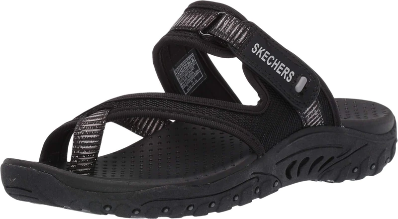 Skechers Reggae Womens Black Slip On Sandal - Size 5 UK - Black