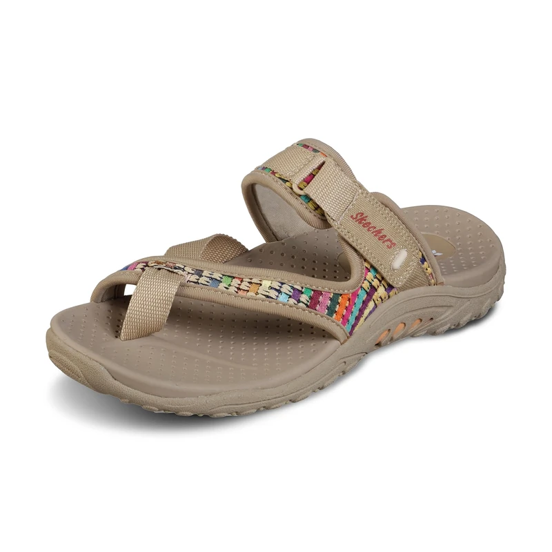 Skechers Women's Reggae-Mad Swag-Toe Thong Woven Sandal 6.5 UK