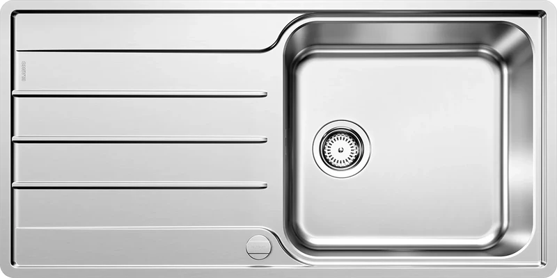 BLANCO 523035 Lantos XL 6 S-IF, Stainless Steel Sink for 60 cm Wide Base Cabinets, With IF Flat Rim and Extra Large Basin