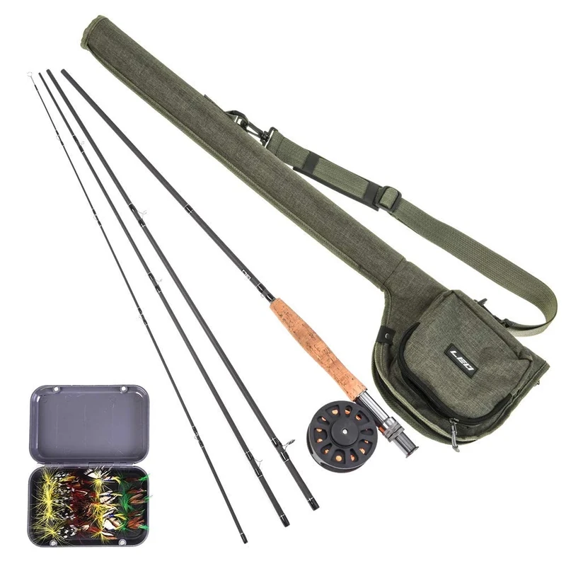 Lixada Fly Fishing Rod and Reel Combo with Carry Bag (Fly Fishing Set)