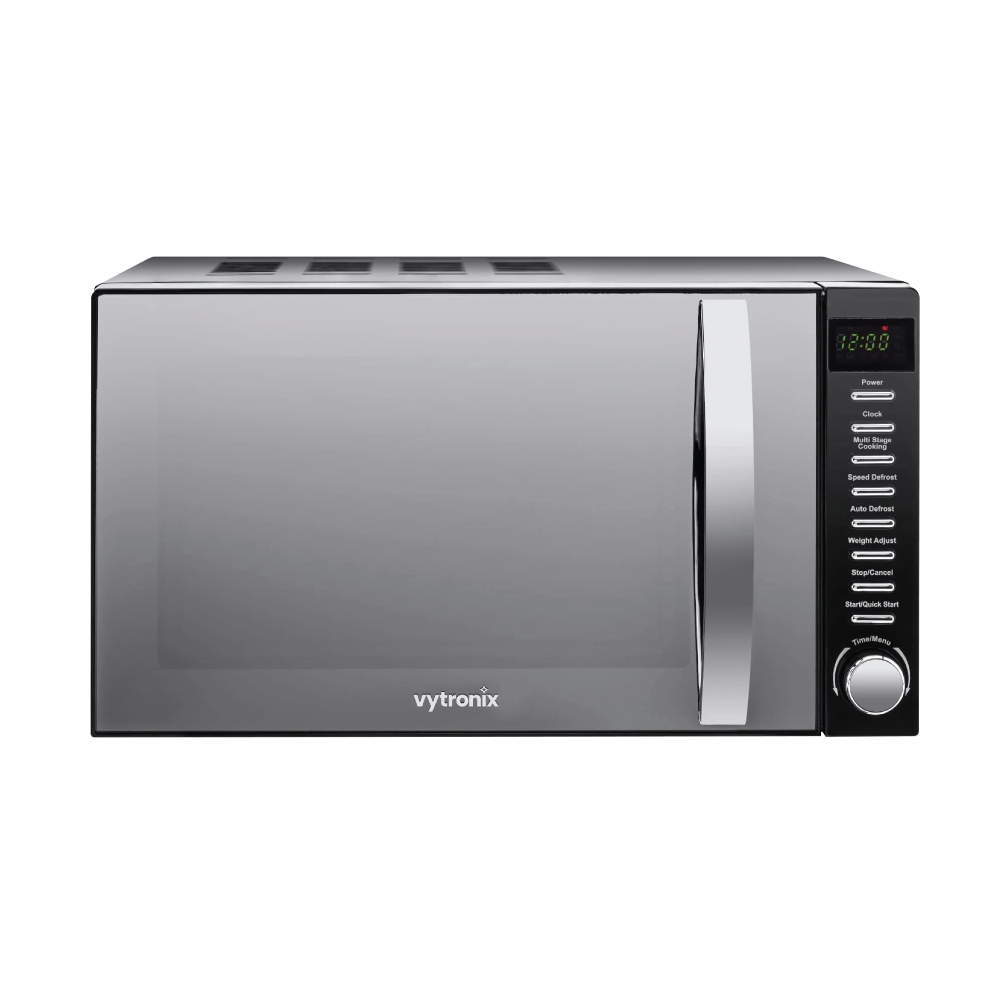 VYTRONIX VY-HMO800 800W Digital Microwave Oven | Freestanding Microwave with 6 Power Levels, Clock & Timer Function | Black Microwave with Mirrored Front, 20 Litre Capacity-hmo800