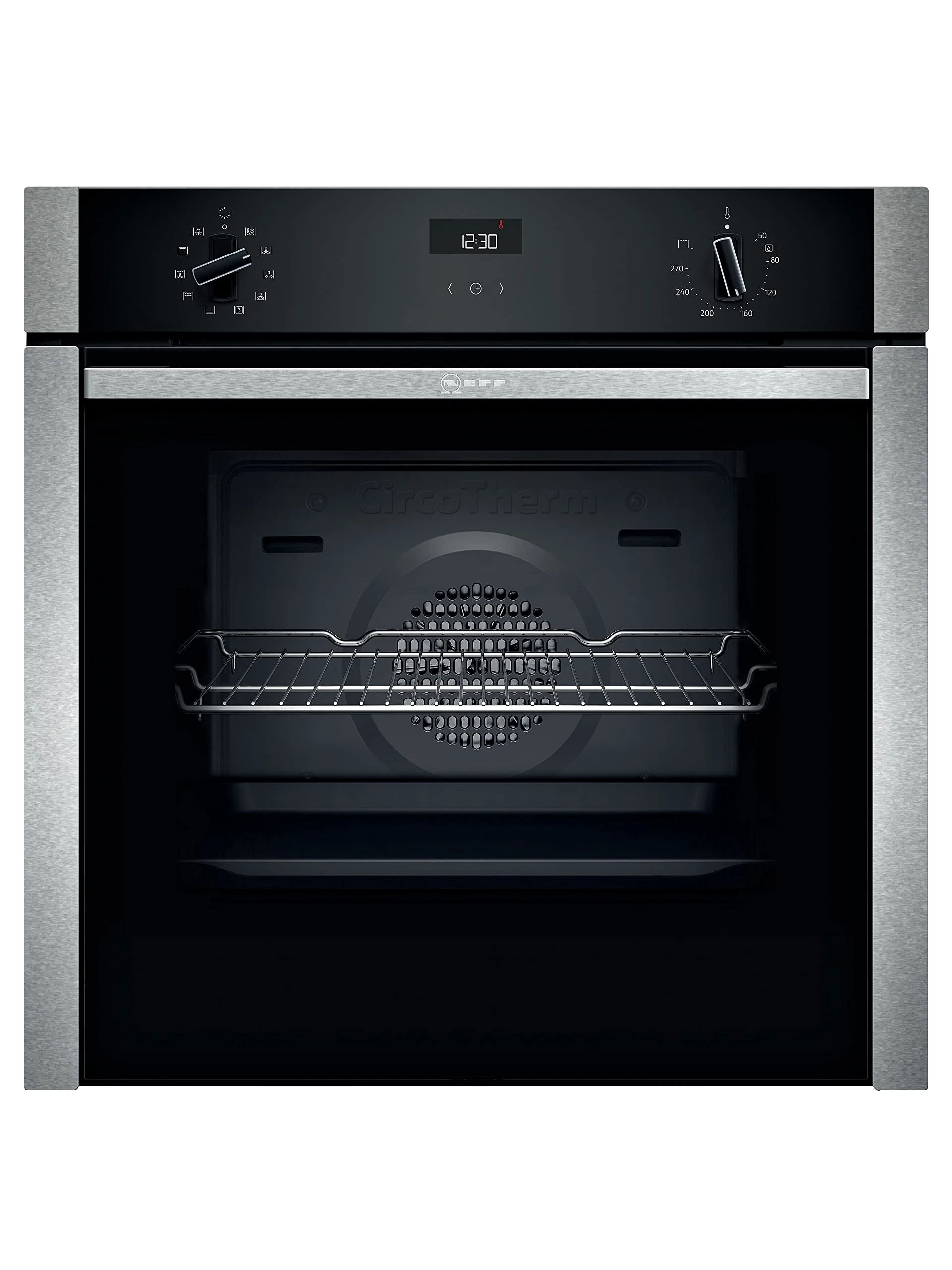 NEFF B3ACE4HN0B N50 Single Oven, Slide and Hide with Fixed Handle and Cliprails