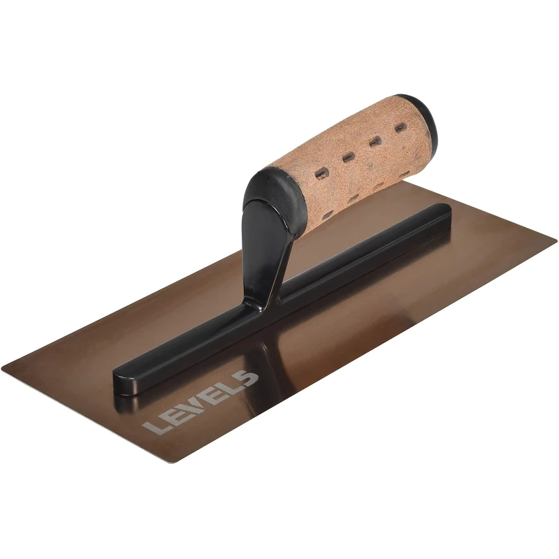 Drywall Hand Trowel, 11.5-Inches | Triple-Hardened Stainless Steel Construction | High-Impact Handle | Sheet-Rock Gyprock Wall-Board Plasterboard | Level 5 Tools - Image 1