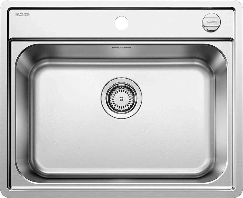 BLANCO LEMIS 6-IF – Stainless Steel Kitchen Sink for 60 cm Wide Base Units – with IF Flat Rim, Without Draining Board – 525109