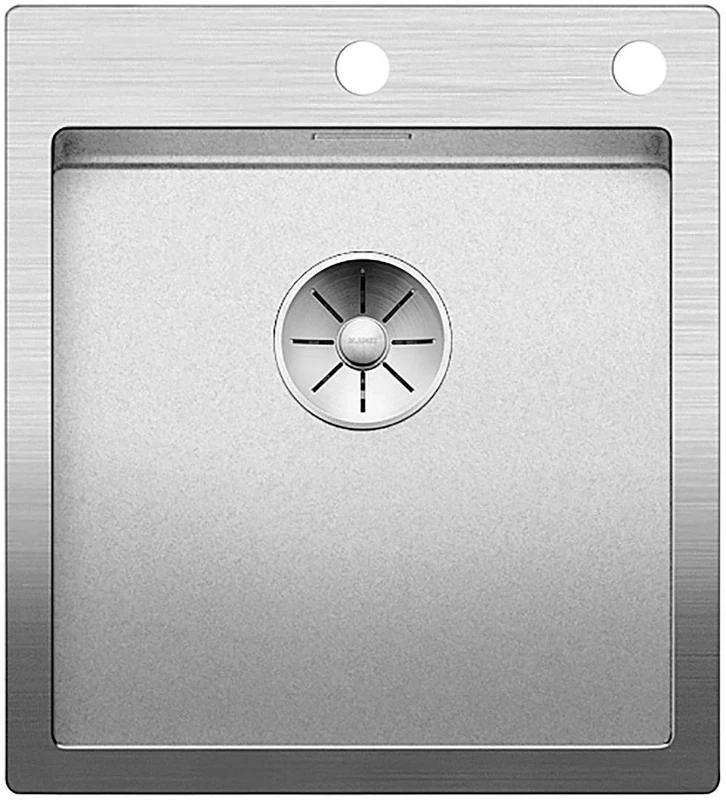 BLANCO CLARON 400-IF/A Durinox | Stainless Steel Sink | Installation Type: Installation from Top and Flush | for 45 cm Wide Base Cabinets | Resistant to Scratches | Large Basin Volume