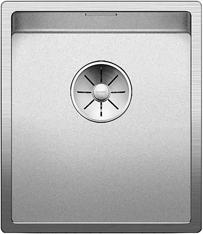 BLANCO CLARON 340-U Durinox | Stainless Steel Sink | Installation Type: undermount Installation | for 40 cm Wide Base cabinets | Resistant to Scratches | Spacious Bowl Volume | [38x44x19.9 cm]