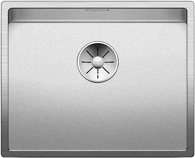 BLANCO CLARON 500-U Durinox | Stainless Steel Sink | Installation Type: undermount Installation | for 60 cm Wide Base cabinets | Resistant to Scratches | Spacious Bowl Volume | [54x44x19.9 cm]