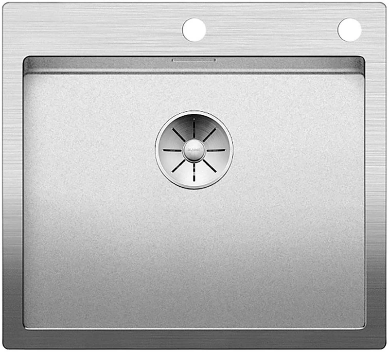 BLANCO CLARON 500-IF/A Durinox | Stainless Steel Sink | Installation Type: Installation from Top & Flush | for 60 cm Wide Base Cabinets | Resistant to Scratches | Large Basin Volume