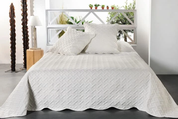 LINDER Bedspread 100% Polyester Beige 230 x 250 cm