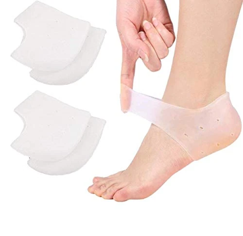 VivoFoot Gel Heel Protectors, Silicone Heel Socks, Heel Sleeves, Heel Pain and Cracked Heels Relief for Men and Women (1 Pair)