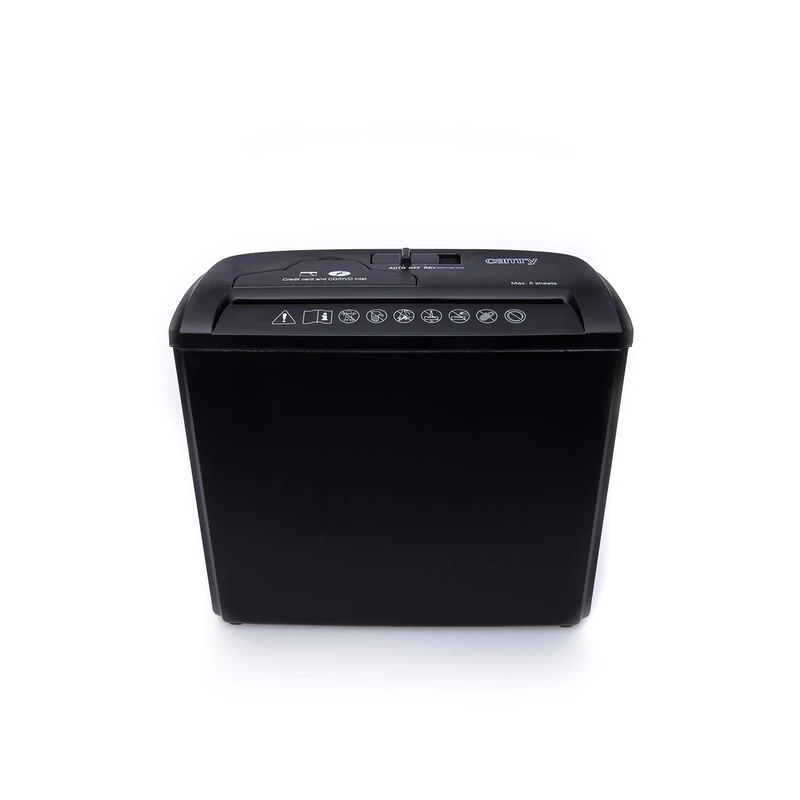 camry Paper/Cd/Atm Card Shredder Black, CR 1033 - Image 1