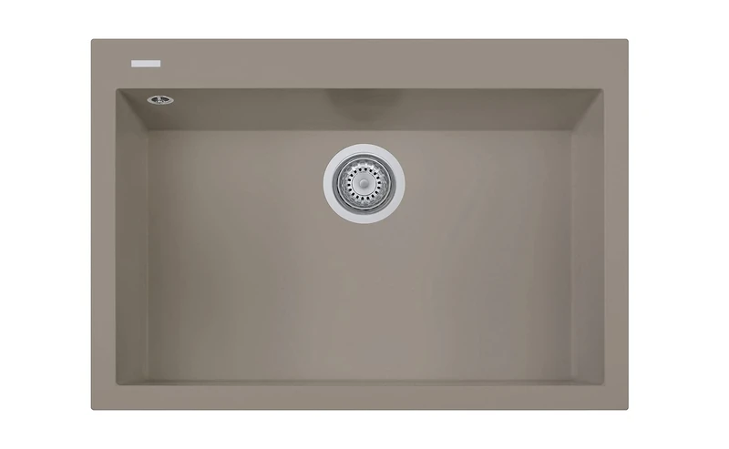 Built-in Kitchen Quartz Sink PLADOS ON7610 Single Bowl 76 cm - Truffle