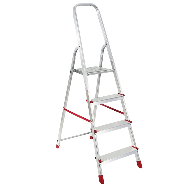 M.Cannarozzi HSC0081 4 Step Ladder, Aluminium, Silver