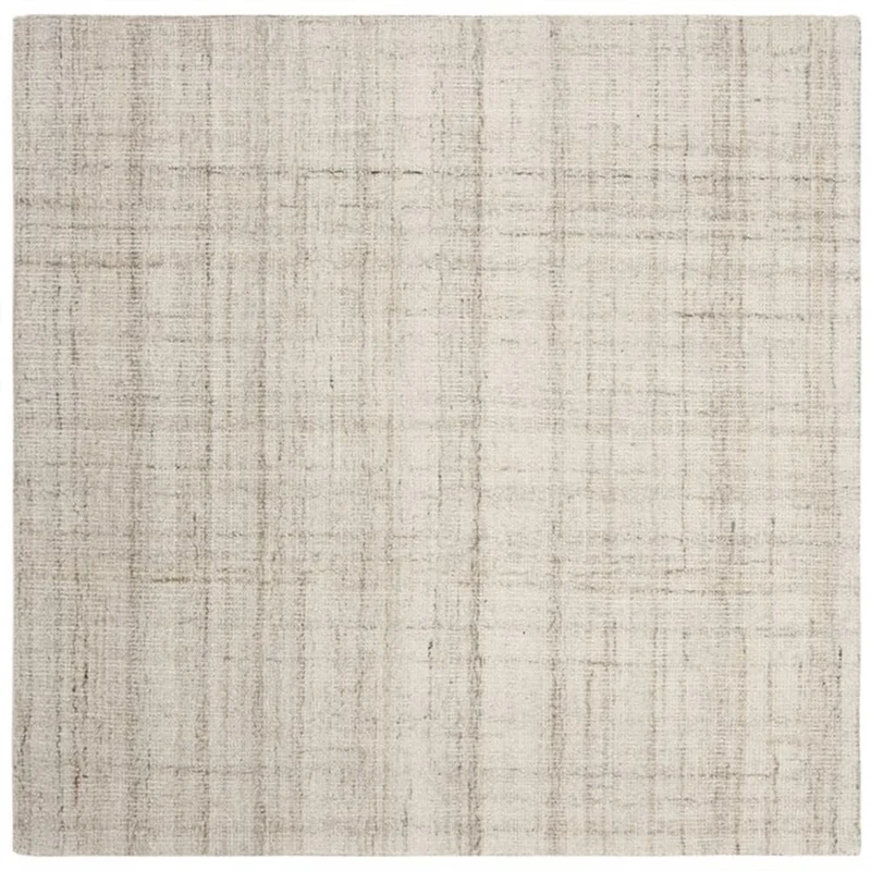 Safavieh Contemporary Rug for Living Room, Dining Room, Bedroom - Abstract Collection, Short Pile, in Ivory, 182 X 182 cm
