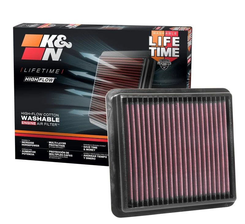 K&N Engine Air Filter: High Performance, Premium, Washable, Replacement Filter: Compatible with 2018-2019 Honda Accord, 33-5074