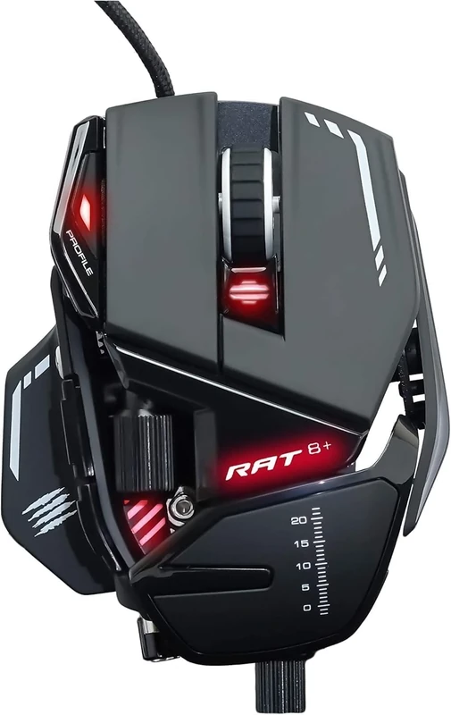 MAD CATZ R.A.T. 8+ Gaming Mouse (USB/Black/16000dpi/11 Buttons) - MR05DCINBL000-0