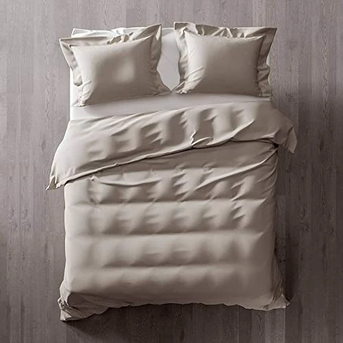 Heckett Lane Bed Linen Bedding 100% Cotton Percale Feline 260 Bleached Sand