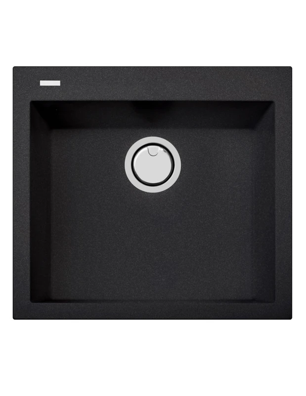 Built-in Kitchen Quartz Sink PLADOS ON5610 Single Bowl 56 cm - Metal Black