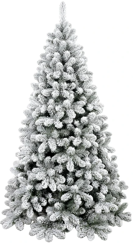 Megashopitalia Snowy Christmas Tree, Polyvinyl Chloride Synthetic PVC, White, 180