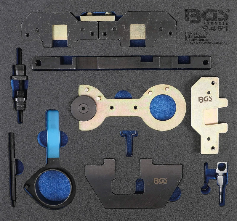 BGS 9491 | Tool Tray 2/3: Engine Timing Tool Set | for BMW M40, M44, M50, M52, M54, M56