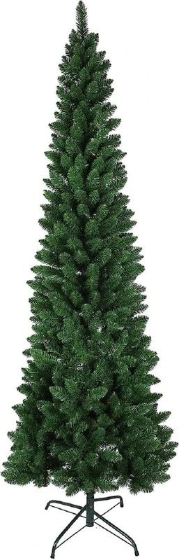 Megashopitalia Christmas Tree, Polyvinyl Chloride Synthetic PVC, Green, 210 cm