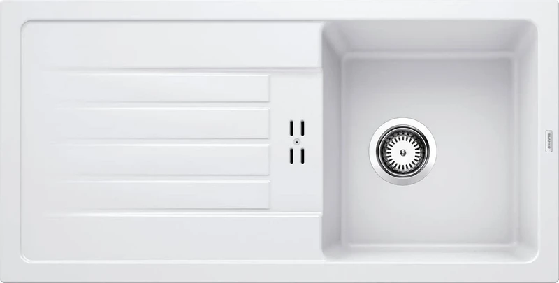 BLANCO FAVUM 45 S – Modern Inset Granite Sink – SILGRANIT Starter Model for 45 cm Wide Base Units – White – 524229