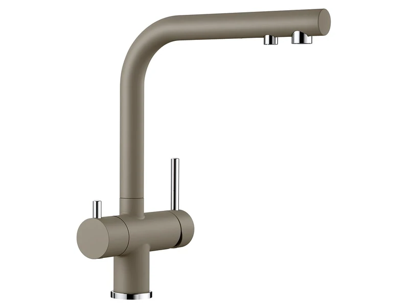 BLANCO FONTAS II Filter | Kitchen Mixer tap in Tartufo | High-Pressure | Non-Return Valve | Ceramic Cartridge | Assured Water Quality & Water-Saving | Separate Filter Required | [16x25.3x30 cm]