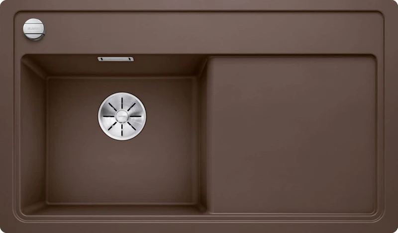 Blanco Zenar 45 S-F Silgranit® PuraDur® with Drain Control Basin Left or Additional (Colour: Cafe)