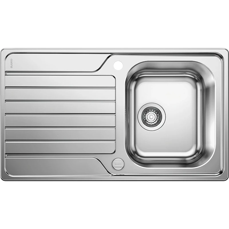 BLANCO DINAS 45 S | Stainless Steel | Installation Type: Inset Installation from Above | Reversible | for 45 cm Wide Base cabinets | Scratch-Resistant | [86x50x20.4 cm]