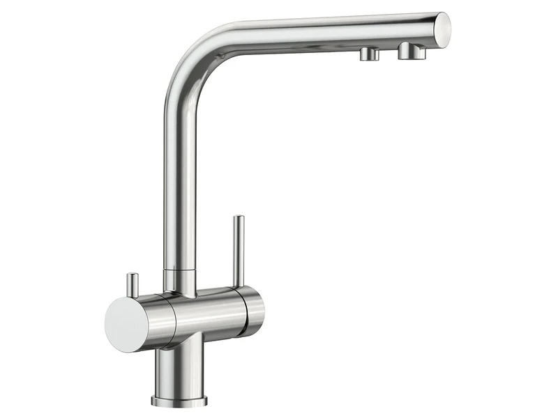 BLANCO FONTAS II Filter | Kitchen Mixer tap in PVD Steel | High-Pressure | Non-Return Valve | Ceramic Cartridge | Assured Water Quality & Water-Saving | Separate Filter Required | [16x25.3x30 cm]