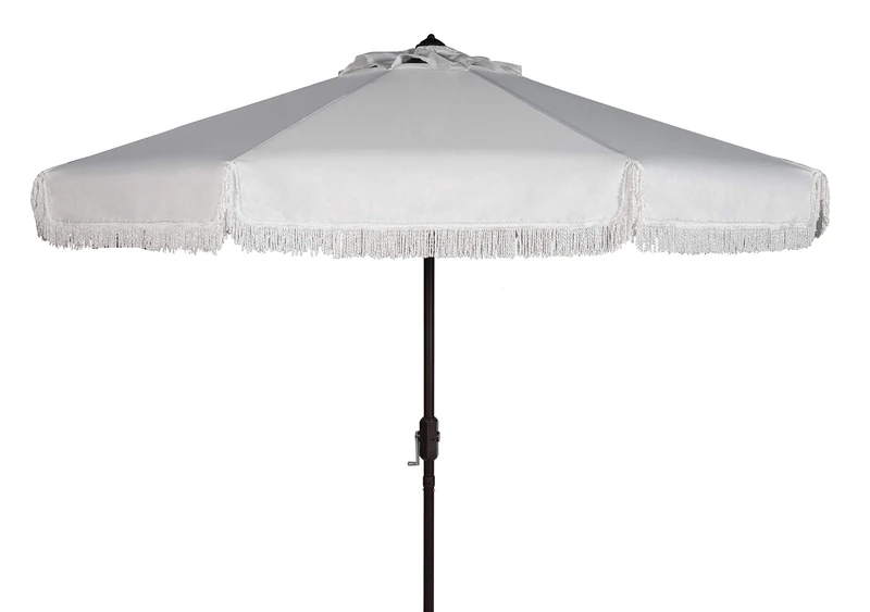 Safavieh Patio Parasol Metal, White, 255 x 255 x 248 cm - Image 1