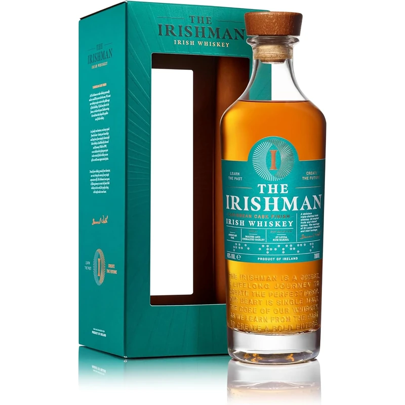 The Irishman Caribbean Cask Finish - Blended Irish Whiskey - Triple Distilled From 100 Percent Barley and Rum Cask Aged - Single Malt and Pot Still Blend - 46 Percent Alcohol Volume - 70 cl (0,7 L)