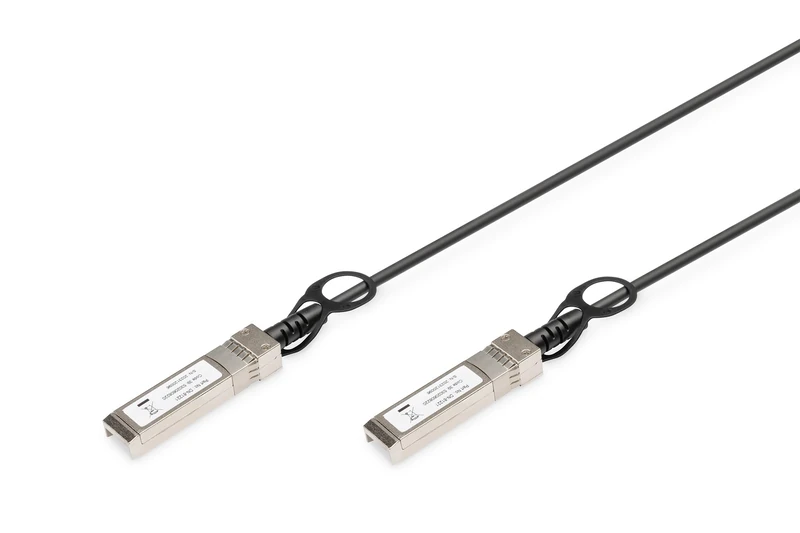 DIGITUS Universal SFP+ DAC Cable - 10 Gbit/s - Network Cable - 10 m - Direct Attach Cable - Direct Attach Copper - AWG24 Twinax - Black