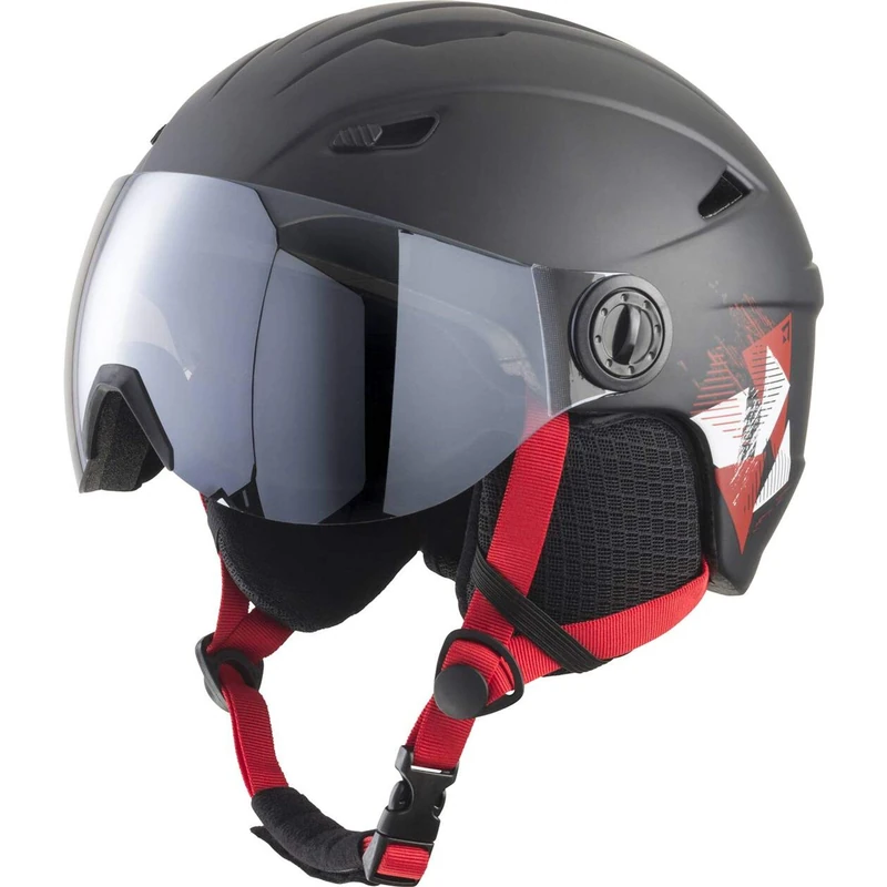 Tecnopro Pulse S2 Visor HS-016 ski helmet Ski Helmet - Black/Red, XXS