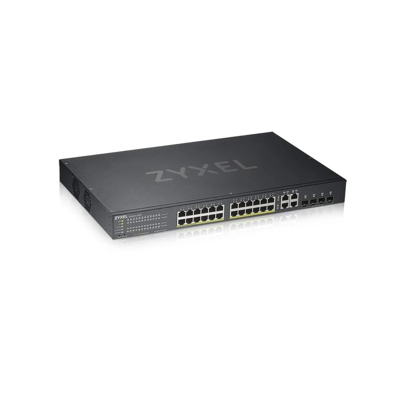 Zyxel 24-Port Gigabit Switch | Smart Managed | PoE+ 375 Watt Budget | 4x Gigabit Combo Ports | Nebula Hybrid Cloud Mode | Network Ethernet Hub [GS1920-24HPv2]
