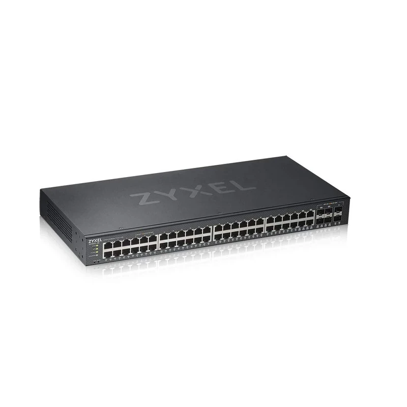 Zyxel 48-Port Gigabit Ethernet Smart Managed Switch with 4 Gigabit Combo Ports and 2 SFP Ports and Hybrid Cloud mode [GS1920-48v2]