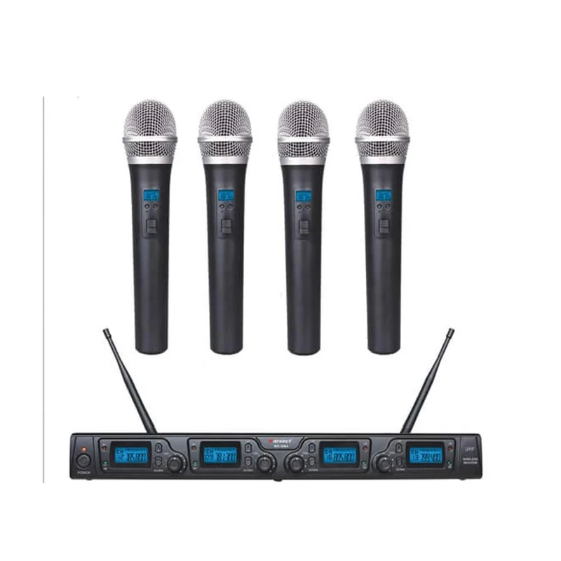 Karsect WR-354 HT35 - Wireless 16 Channel Microphone Set with 4 Handheld Microphones