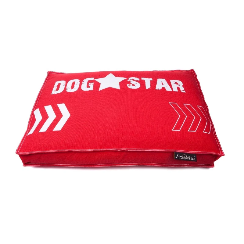 Lex & Max COVER BOXBED DOGSTAR 90X65 RED