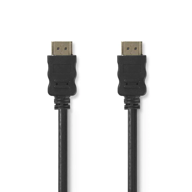 NEDIS High Speed HDMI™ Cable with Ethernet, 24k Gold-Plated Contacts, Active USB Powered, 50m, Black - Supports Device Networking, 4k @ 60 Hz, 3D and Deep Colour