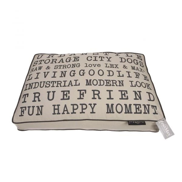 Lex & Max BOXBED TEXT URBAN 90X65 SAND