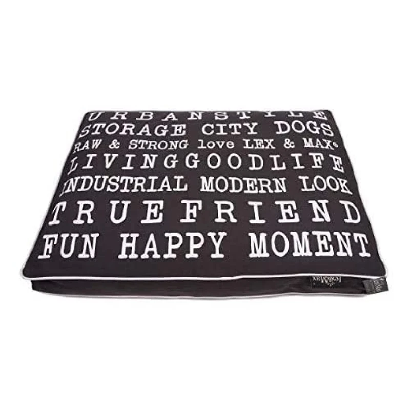 Lex & Max BOXBED TEXT URBAN 90X65 GREY