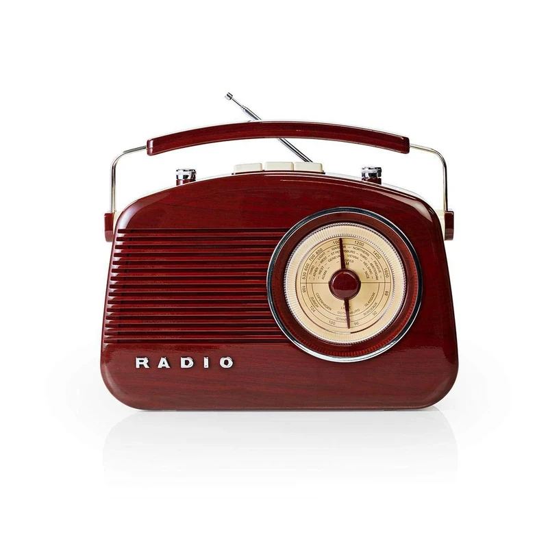 Nedis Radio FM 4.5 W Tra Handle Brown