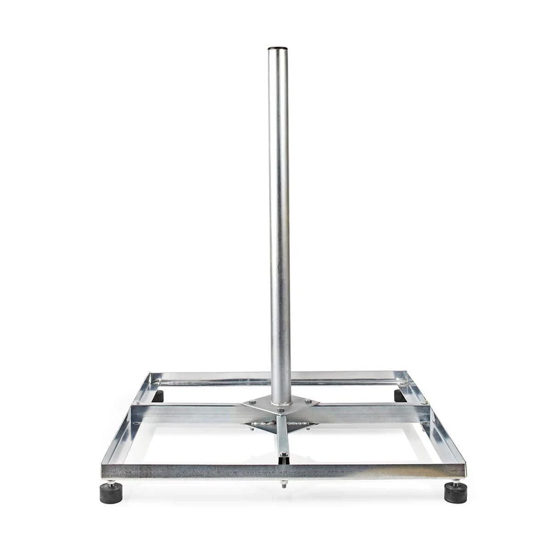 Nedis Satellite Balcony/TV Antenna Freestanding Mount Stand Max Dish Size 90cm, 4 x 30 x 30cm, Galvanized Steel