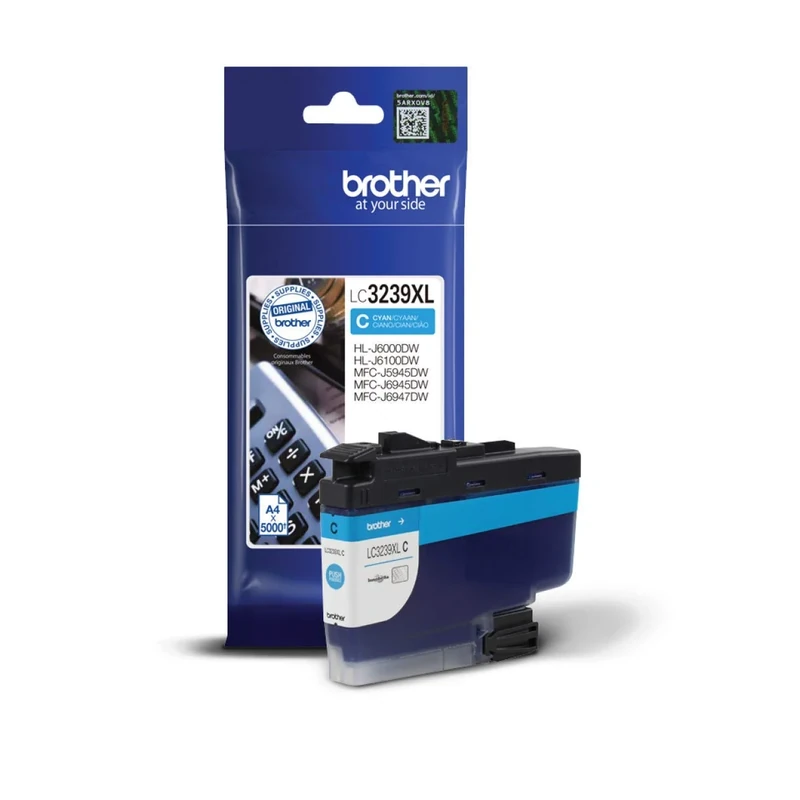 Brother LC-3239XLC Inkjet Cartridge, Cyan, Single Pack, Ultra High Yield, Includes 1 x Inkjet Cartridge, Brother Genuine Supplies