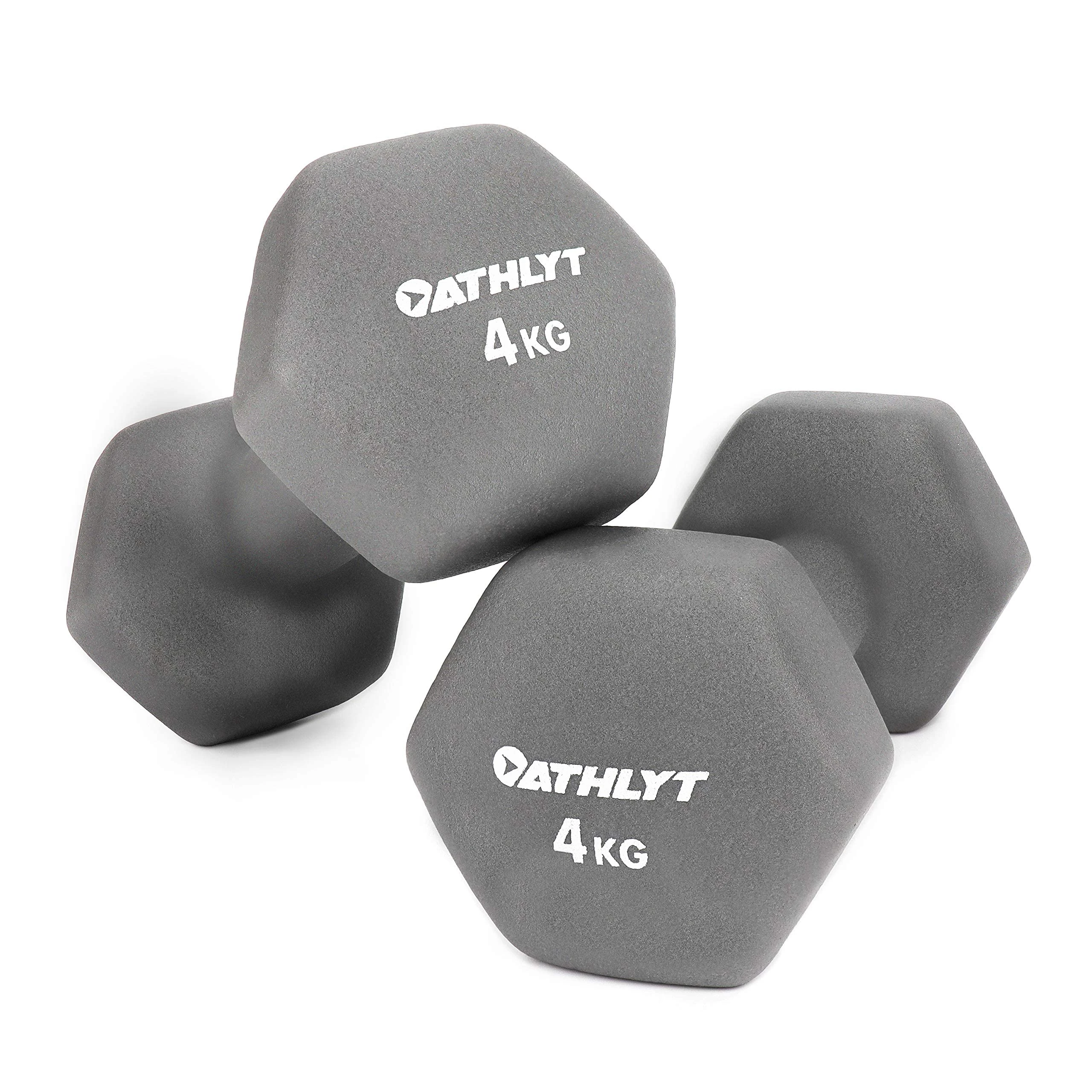 Athlyt - Neoprene Dumbbell Weights - 2 x 4 kg